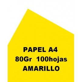 Papel A-4 80g 100h Amarillo Limón