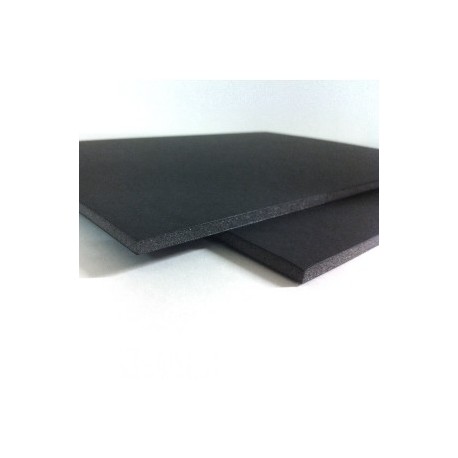 Cartón Pluma 5mm Negro Adhesivo 50x70mm