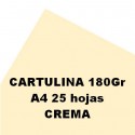 Cartulina A4 Crema 180gr 50hojas