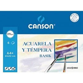 Pack 6 Basik 370g 24x32-A4+ CANSON