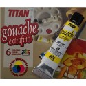 Gouache Extrafino 6 colores 20ml TITAN