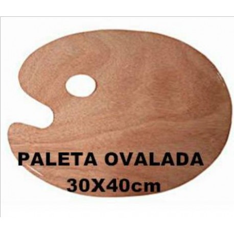 Paleta Madera Ovalada 30x40cm