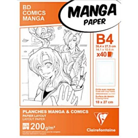 Manga Paper B4 con escalas 40hojas