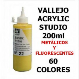 Acrílico Studio Metal/Fluor 200ml Vallejo