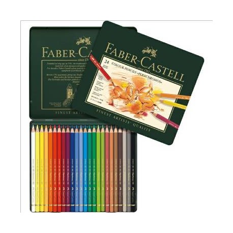 Polychromos 24 colores Caja Metal Faber