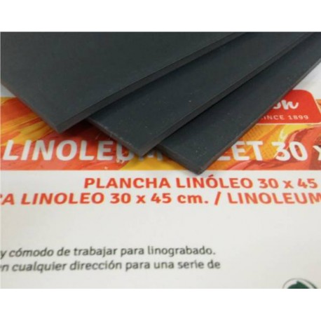 Goma para linograbado Negra 30x45cm