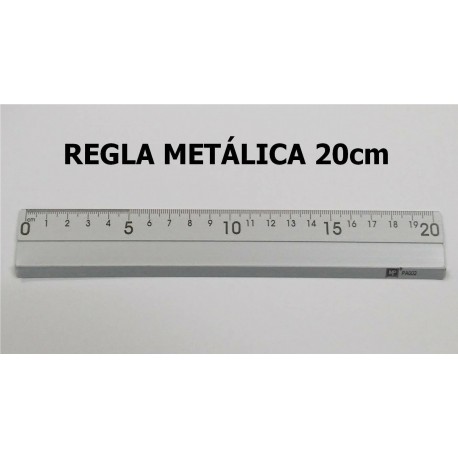 Regla Metalica 20cm Papeleriana