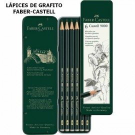 6 Lápices Grafito HB-8B Faber-Castell