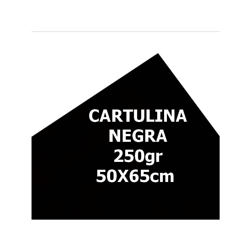 Cartulina Escolar (50X65Cm) (X2) Negra — Comercial Li