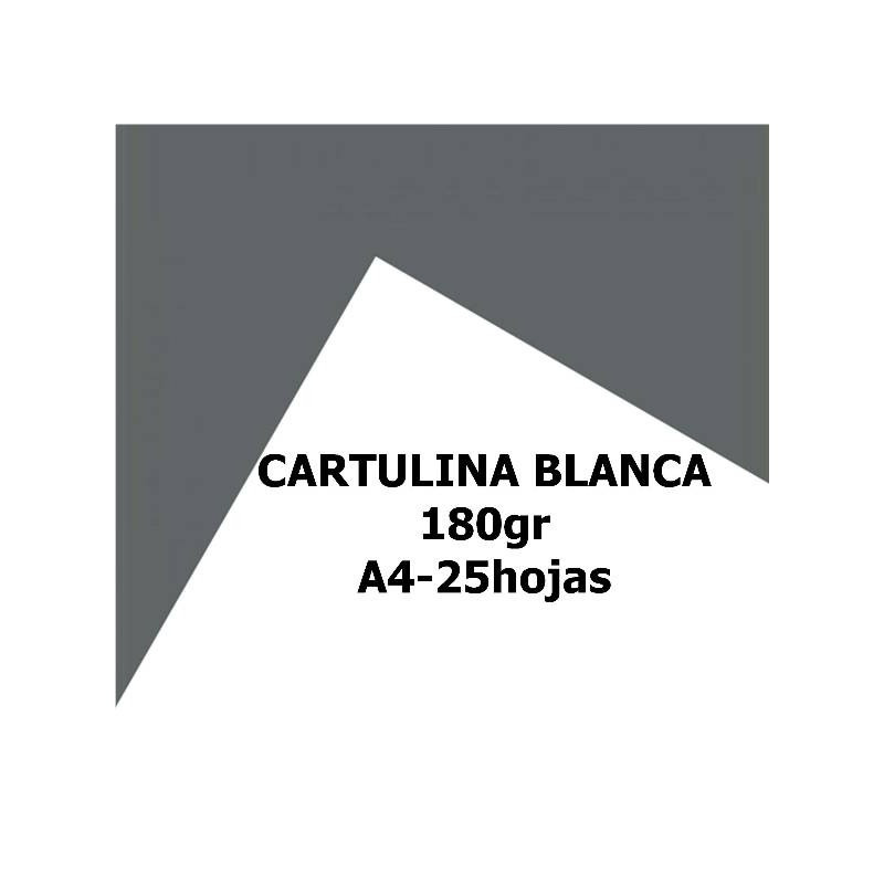 Cartulinas A4 Blanca 180gr 50 hojas - papeleriana