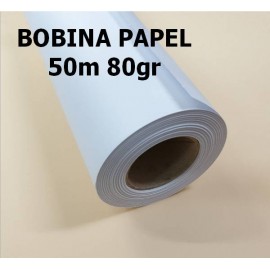 Bobina Papel 610mmx50m 80g