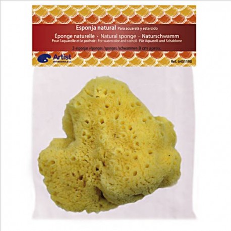 3 Esponjas Naturales  8 cm aprox