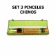 Pinceles Chinos Bamboo Set 3