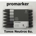 Rotulador ProMarker Pack 6 Tonos Neutros