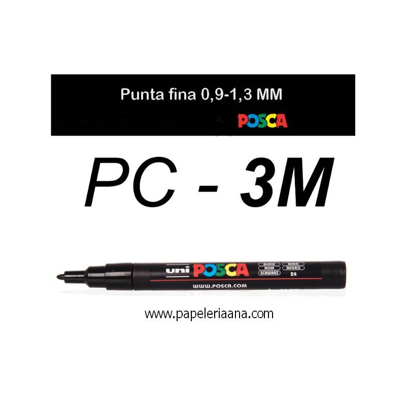 Rotulador POSCA - Trazo 0,9-1,3 mm. Negro