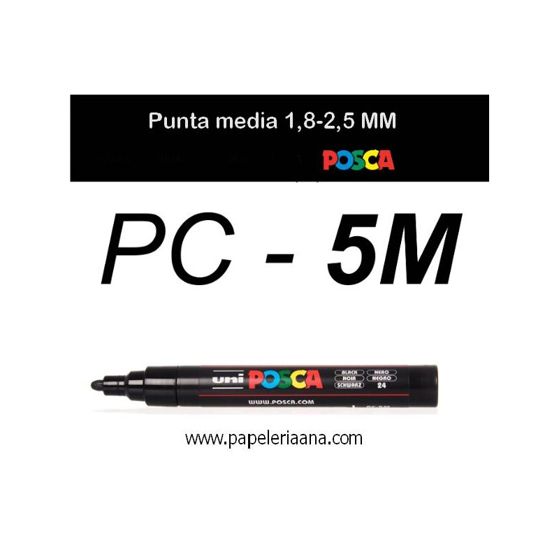 Marcador de pintura Uni Posca PC-5M Punta media Blanco -  España