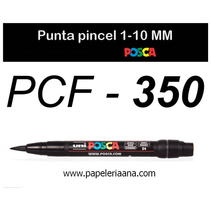 ROTULADOR UNI-POSCA BRUSH BLANCO PCF-350