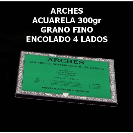 Bloc Arches 31x41cm 300gr G/Fino