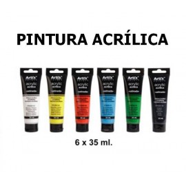 Set Pintura Acrílica 6 colores 35ml Artix