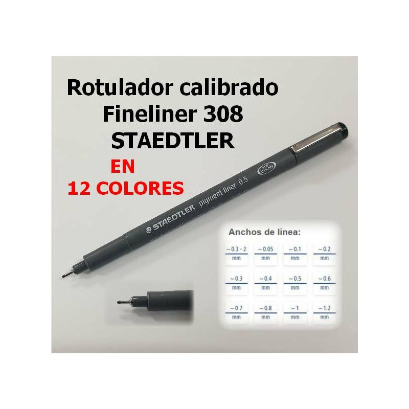 Staedtler pigment liner: rotulador calibrado: punta 0.7 mm