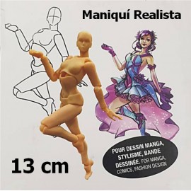 Maniquí Realista Plástico 13cm Mujer