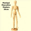 Maniquí Masculino Madera 30cm