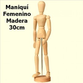Maniquí Femenino Madera 30cm