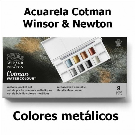 Acuarela Cotman 8 Colores Metálicos