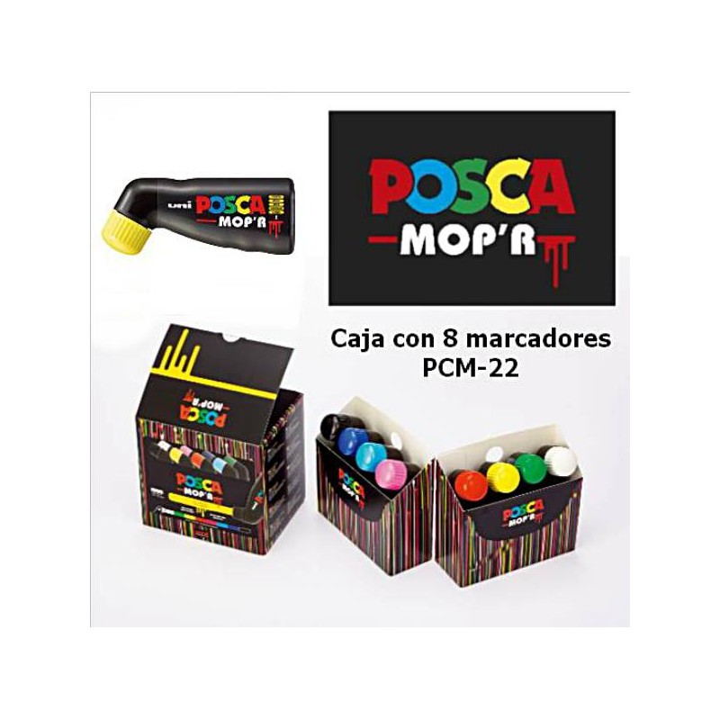 Marcador Posca Mop'r Estuche X8 Color Clasicos Novedad 2022