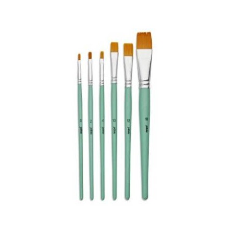 Pinceles Plano Nylon Set 6 Pebeo