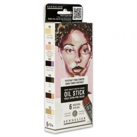 Set 6 barras de óleo minis Dark Portraits Sennelier