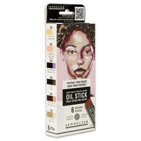 Set 6 barras de óleo minis Dark Portraits Sennelier