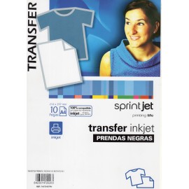 Papel Transfer Para camisetas 10hojas Sprinjet